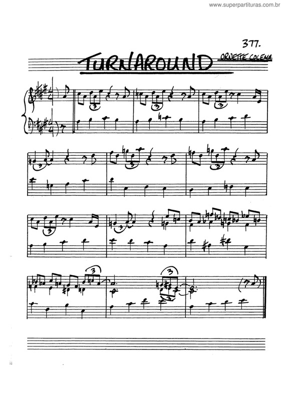 Partitura da música Turnaround v.11