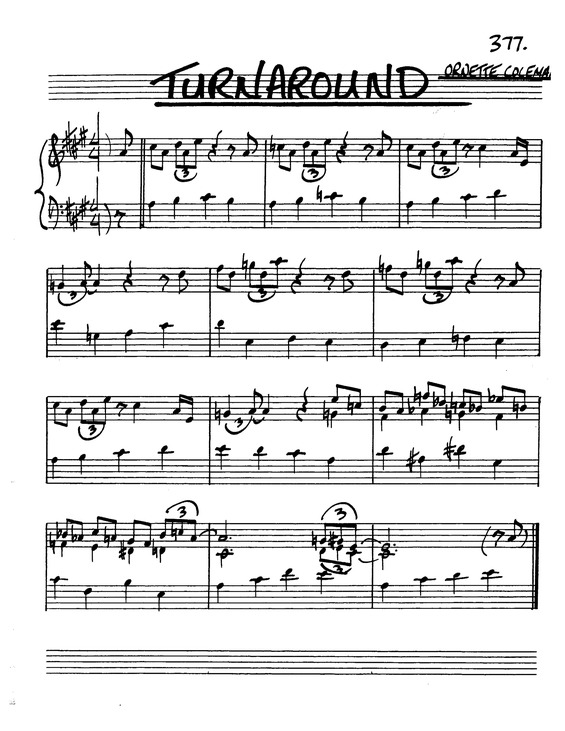 Partitura da música Turnaround v.3