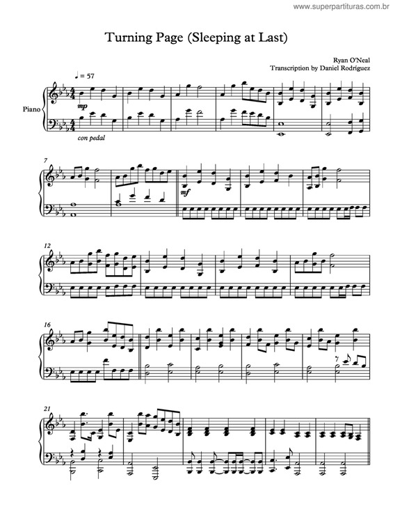 Partitura da música Turning Page v.2