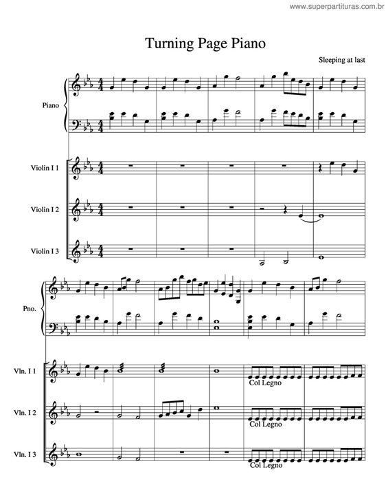 Partitura da música Turning Page v.3