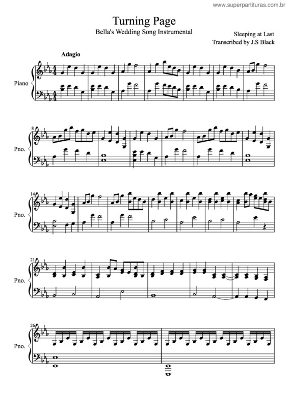 Partitura da música Turning Page v.4