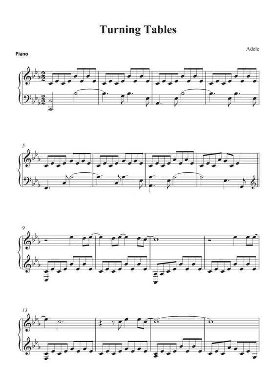 Partitura da música Turning Tables v.4