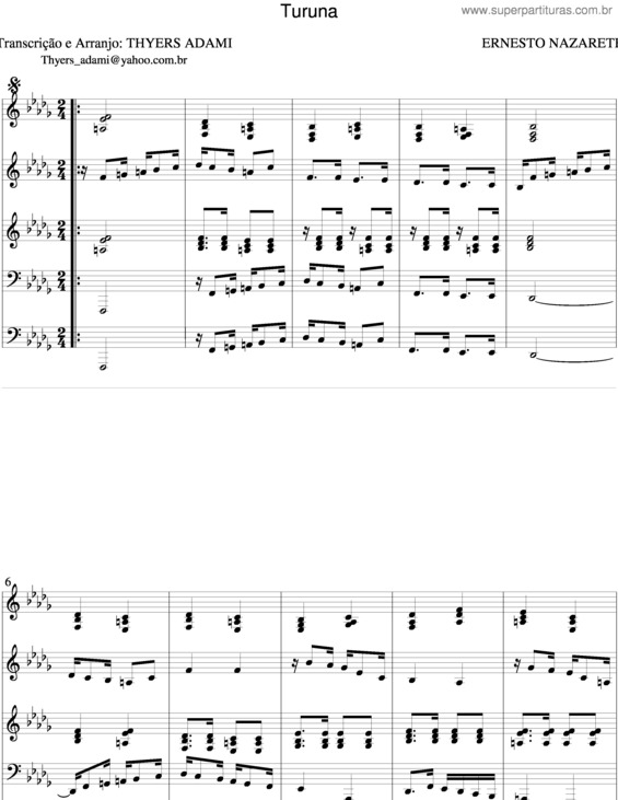 Partitura da música Turuna v.2