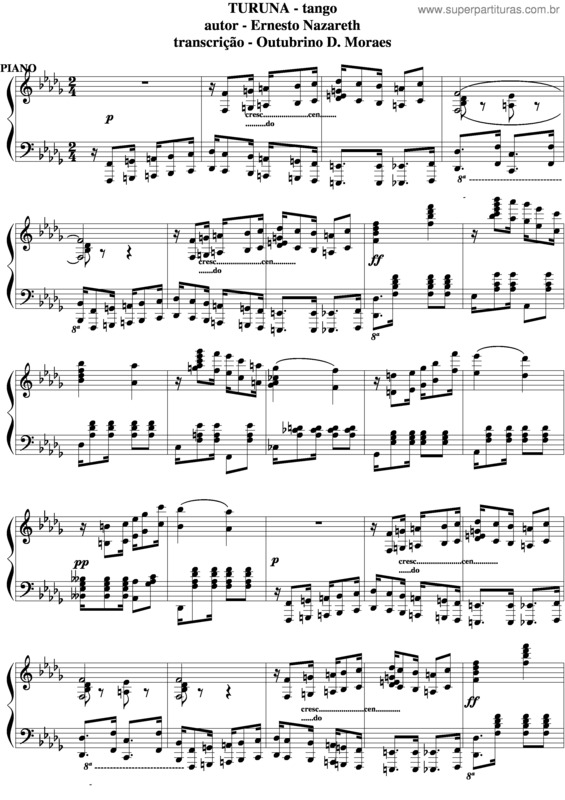 Partitura da música Turuna v.3