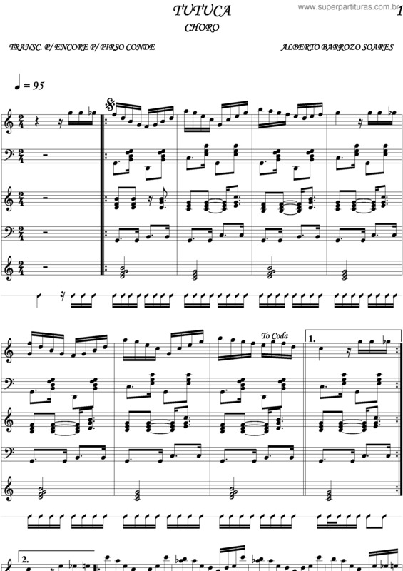 Partitura da música Tutuca v.2