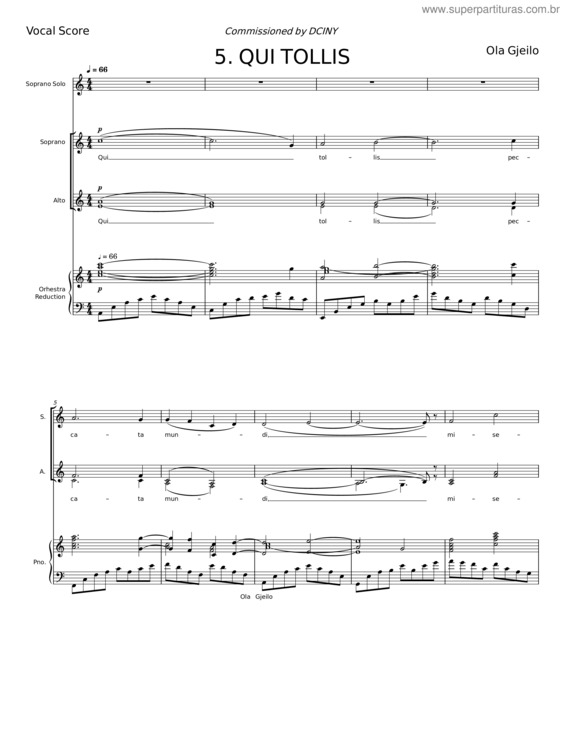 Partitura da música Twilight Mass – Ola Gjeilo v.2