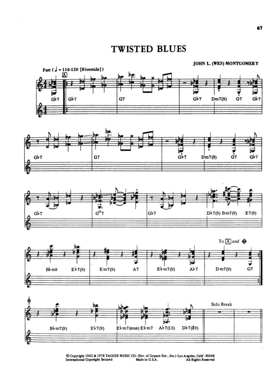 Partitura da música Twisted Blues