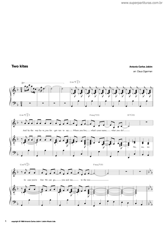 Partitura da música Two Kites