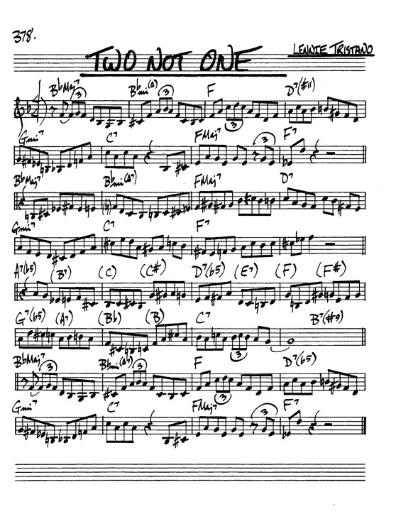 Partitura da música Two Not One