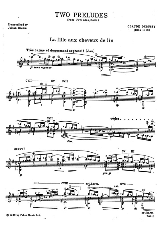 Partitura da música Two Preludes