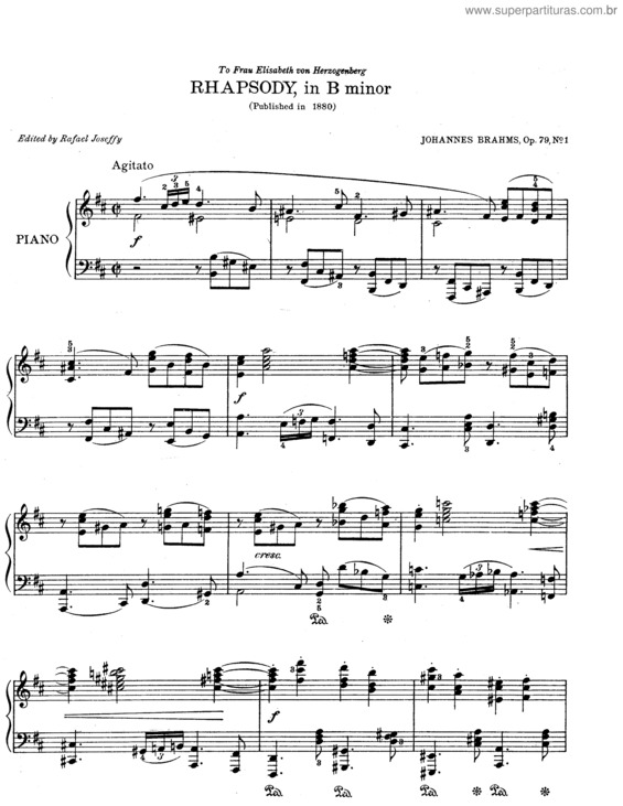 Partitura da música Two Rhapsodies for Piano