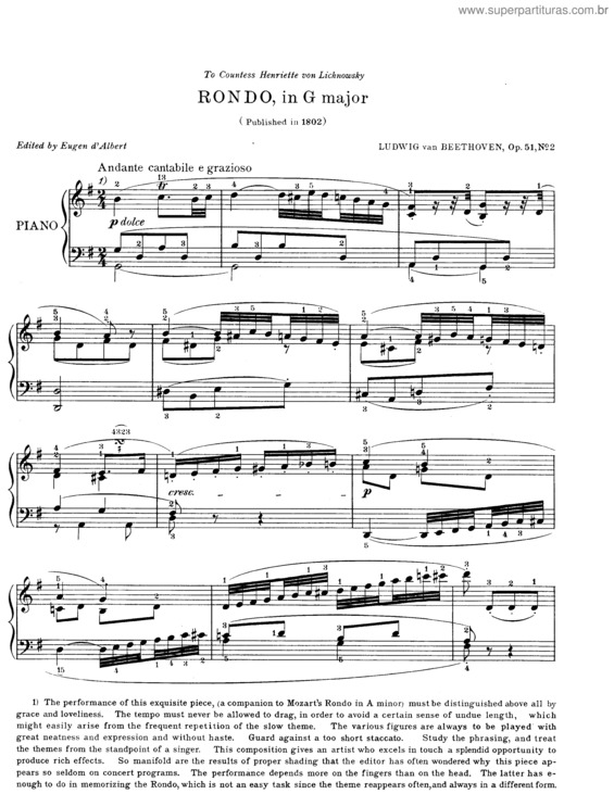 Partitura da música Two Rondos for Piano