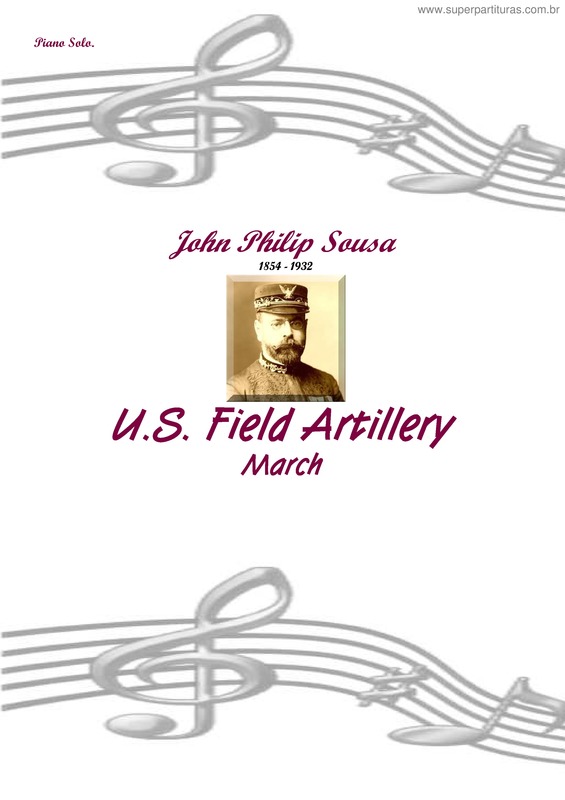 Partitura da música U.S. Field Artillery