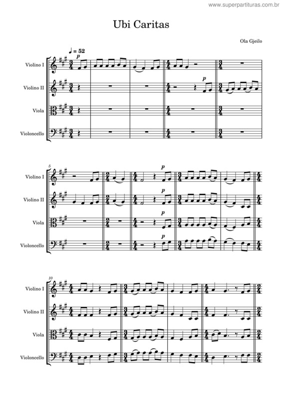 Partitura da música Ubi Caritas – Ola Gjeilo v.4