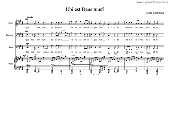 Partitura da música Ubi Est Deus Tuus?