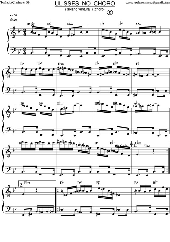 Partitura da música Ulisses No Choro v.3