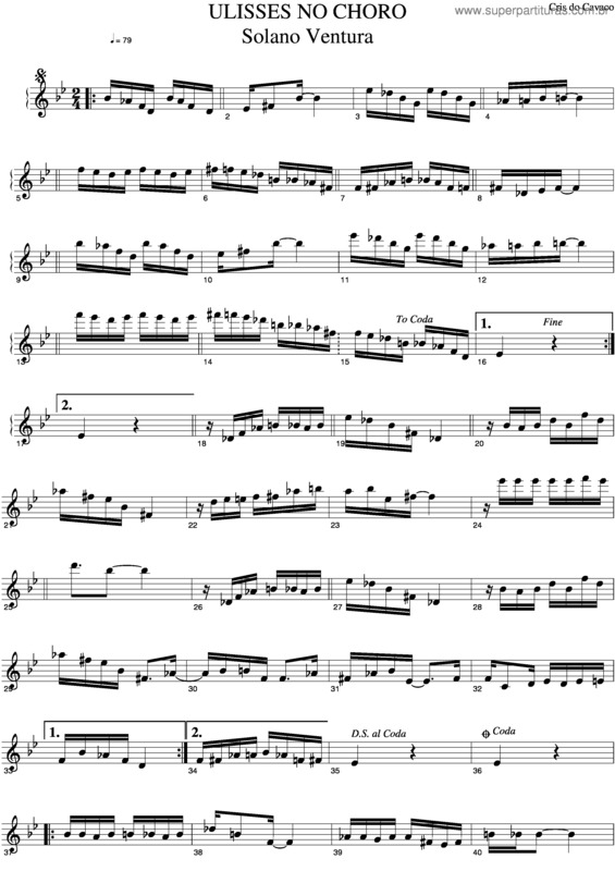 Partitura da música Ulisses No Choro v.4