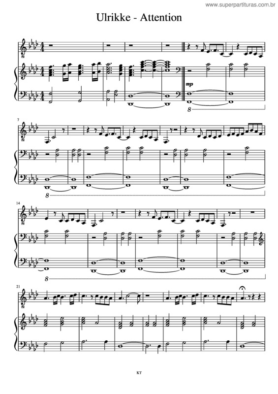 Partitura da música Ulrikke – Attention