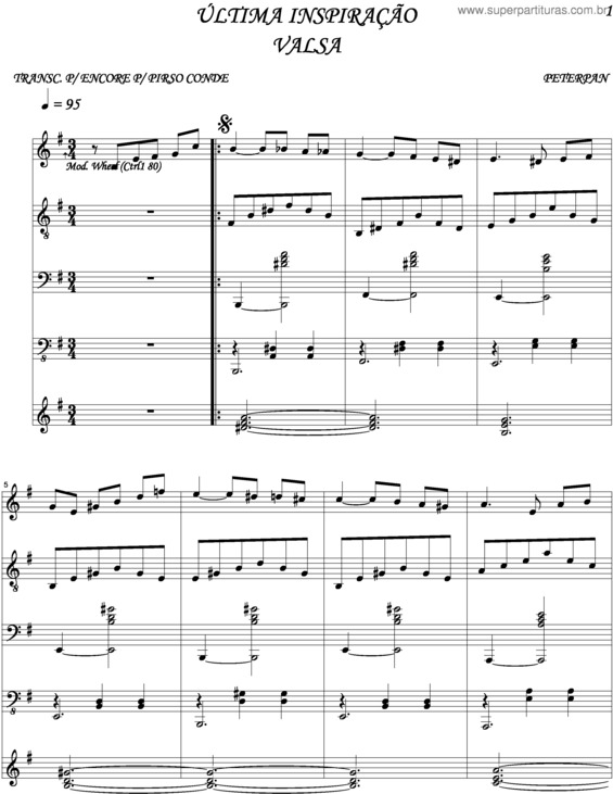 Partitura da música Ultima Inspiração v.4