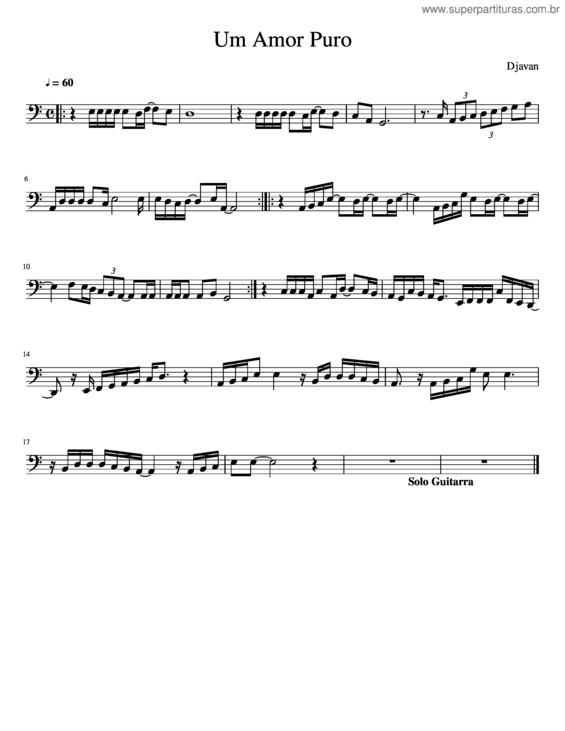Partitura da música Um Amor Puro v.10