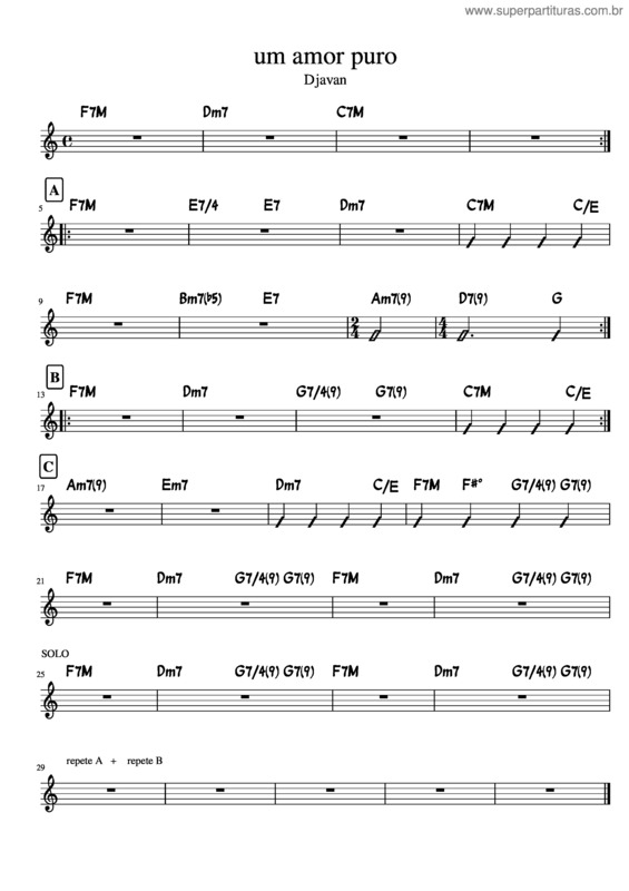 Partitura da música Um Amor Puro v.11