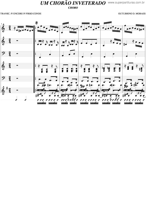 Partitura da música Um Chorão Inveterado v.2