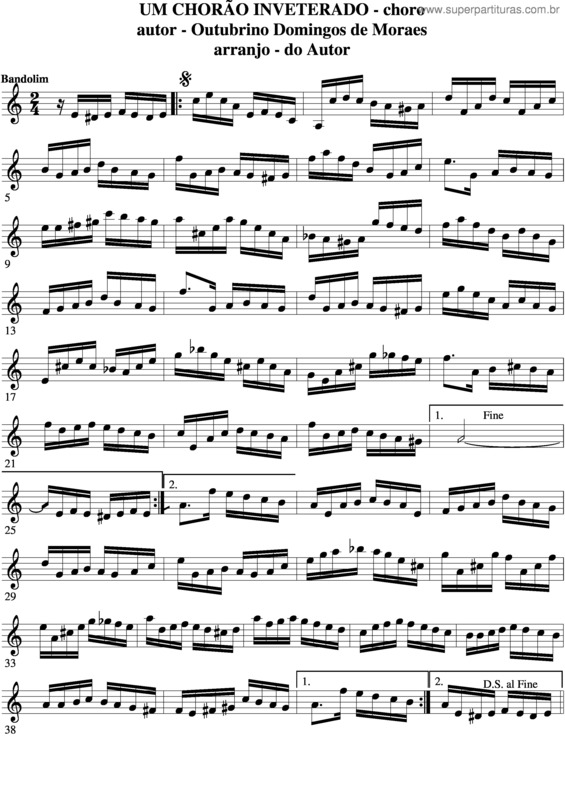 Partitura da música Um Chorão Inveterado v.5