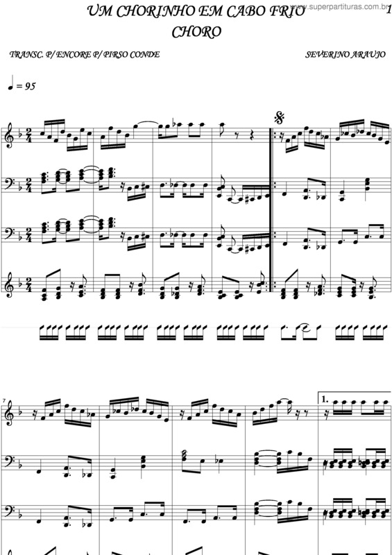 Partitura da música Um Chorinho Em Cabo Frio v.3