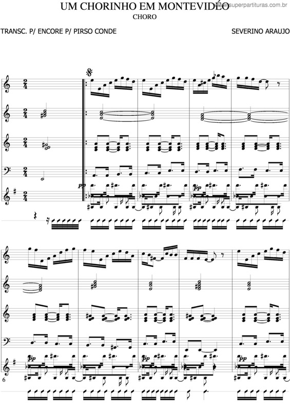 Partitura da música Um Chorinho Em Montivideo