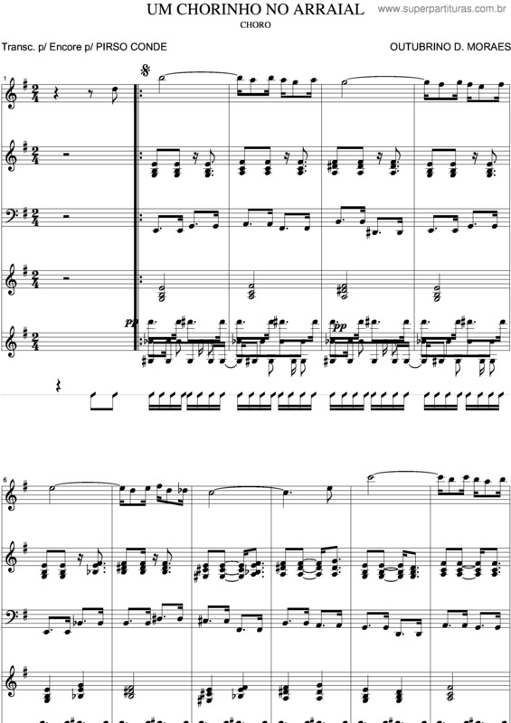 Partitura da música Um Chorinho No Arraial v.2