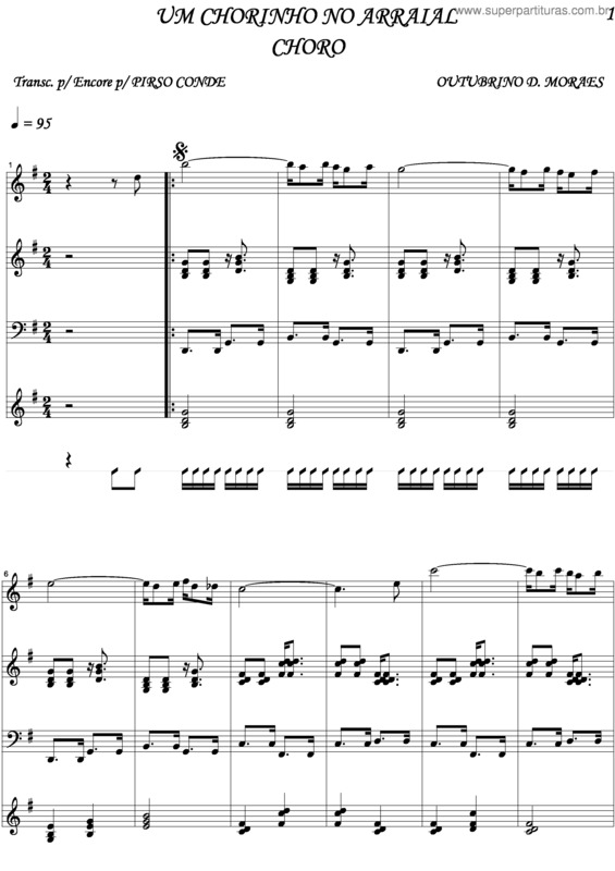 Partitura da música Um Chorinho No Arraial v.3