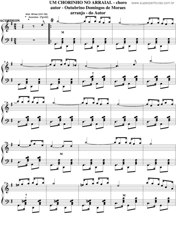 Partitura da música Um Chorinho No Arraial v.4