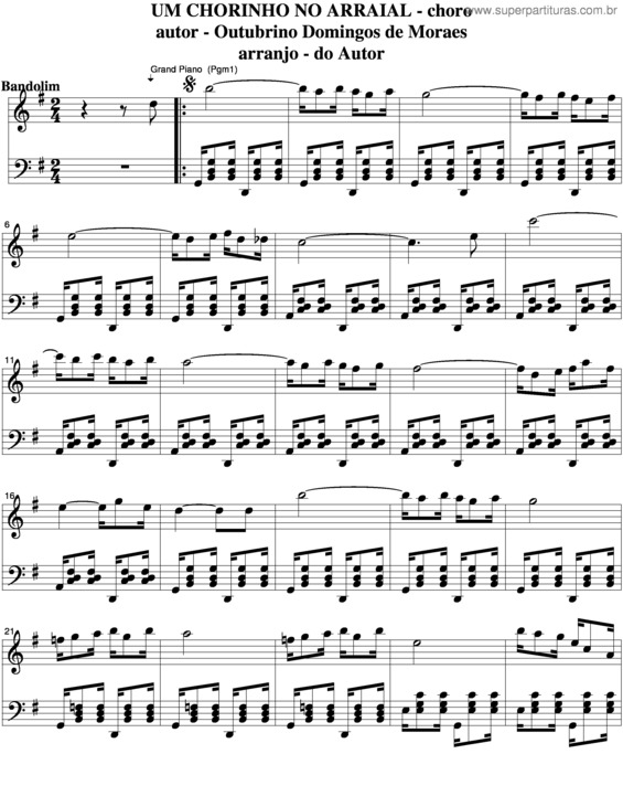 Partitura da música Um Chorinho No Arraial v.6