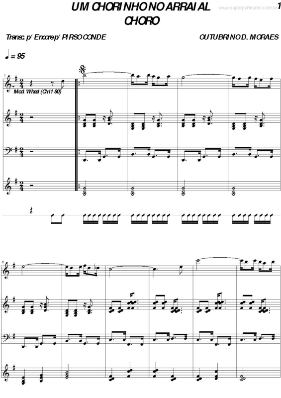 Partitura da música Um Chorinho no Arraial