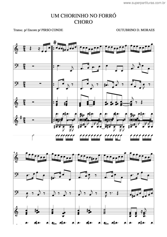 Partitura da música Um Chorinho No Forró v.2