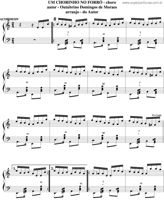 Partitura da música Um Chorinho No Forró v.4