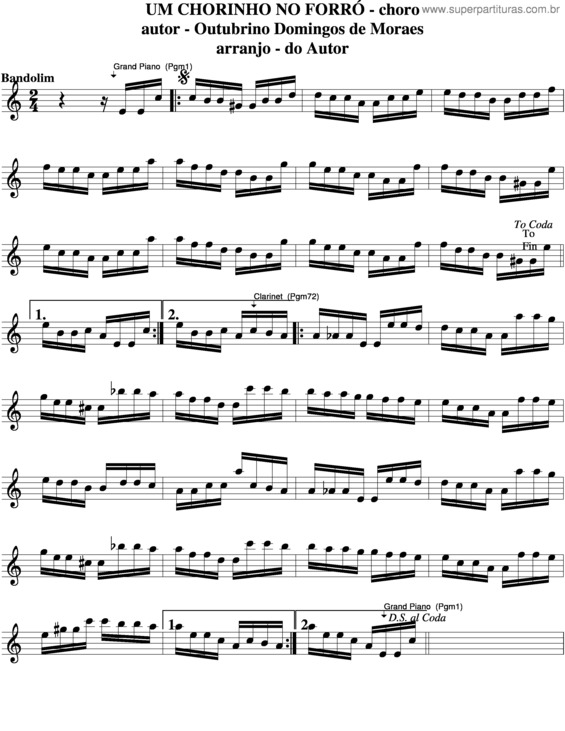 Partitura da música Um Chorinho No Forró v.5