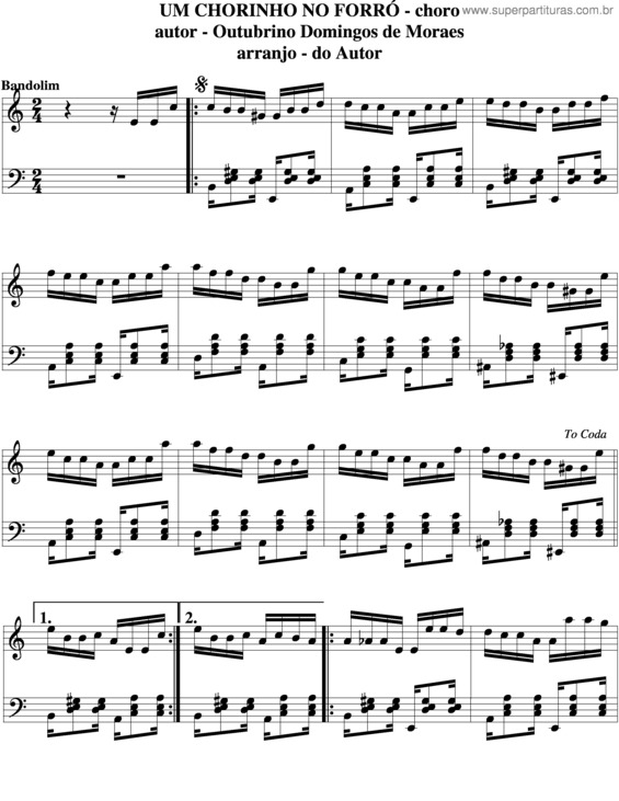 Partitura da música Um Chorinho No Forró v.6