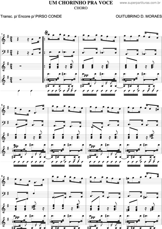 Partitura da música Um Chorinho Pra Você v.4