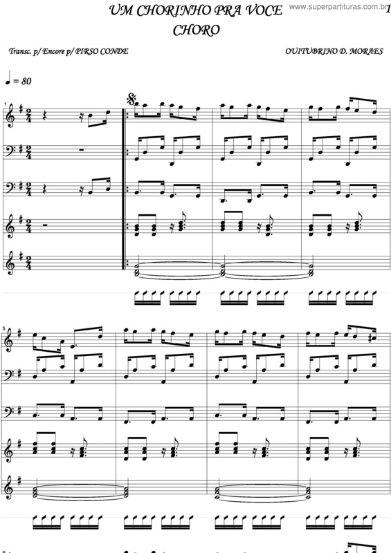 Partitura da música Um Chorinho Pra Você v.5