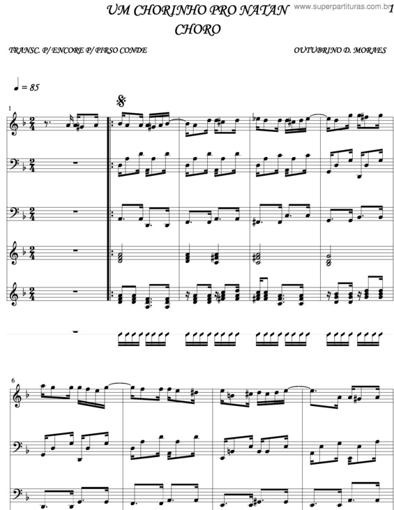 Partitura da música Um Chorinho Pro Natan v.2