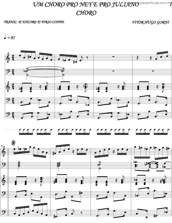 Partitura da música Um Choro Pro Ney E Pro Juliano