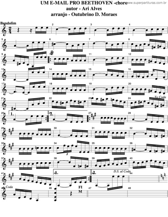 Partitura da música Um E-Mail Pro Beethoven v.2