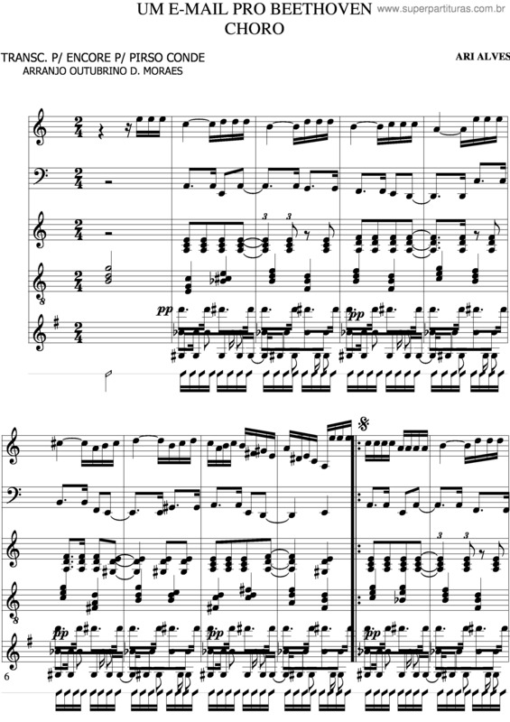 Partitura da música Um E-Mail Pro Beethoven