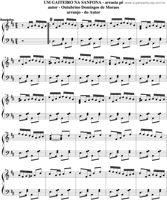 Partitura da música Um Gaiteiro Na Sanfona v.3