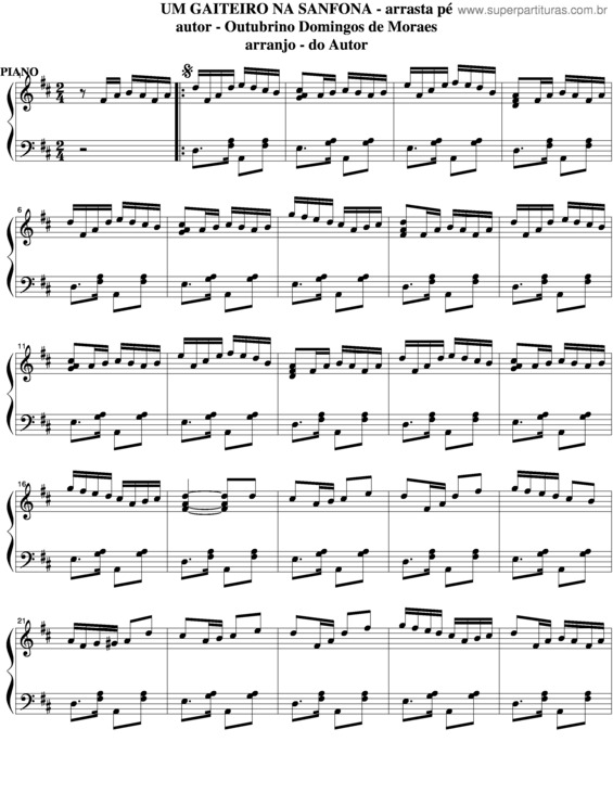 Partitura da música Um Gaiteiro Na Sanfona v.4