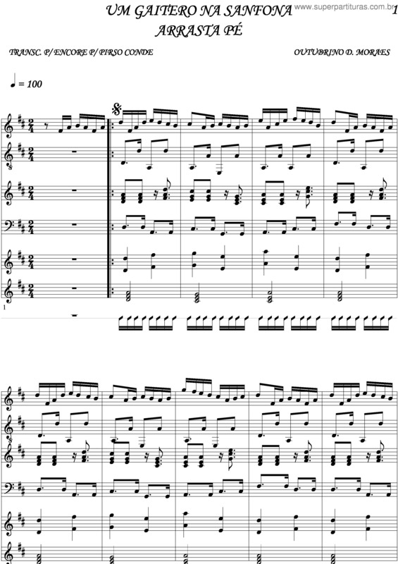 Partitura da música Um Gaitero Na Sanfona v.2