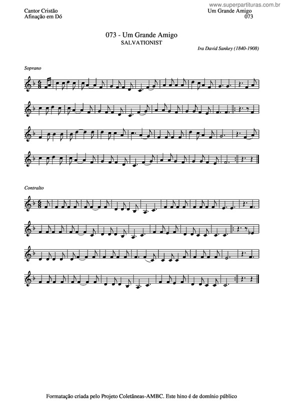 Partitura da música Um Grande Amigo v.2