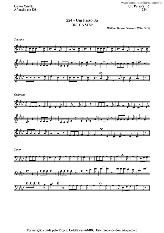 Partitura da música Um Passo Só v.2