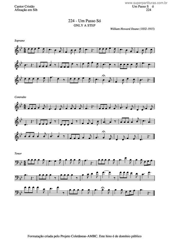 Partitura da música Um Passo Só v.3